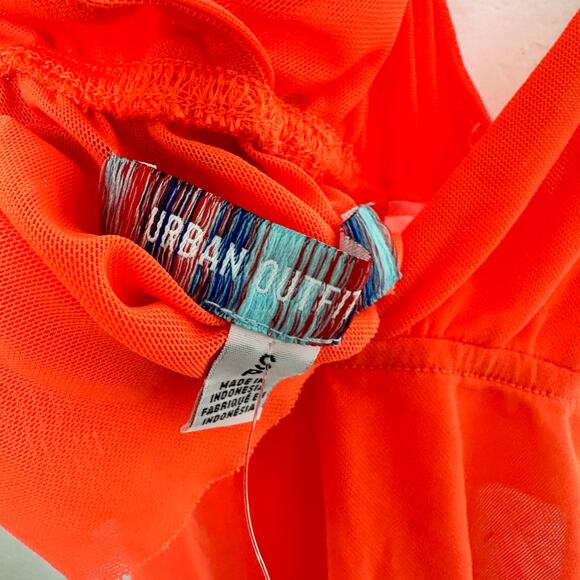 Urban Outfitters Bright Ora Sheer Cropped Top Size Small - Picture 6 of 7